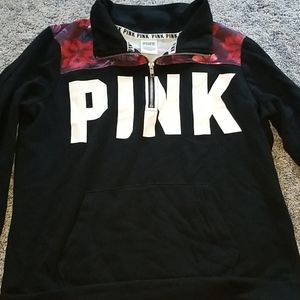 VS Pink Black Quarter Zip